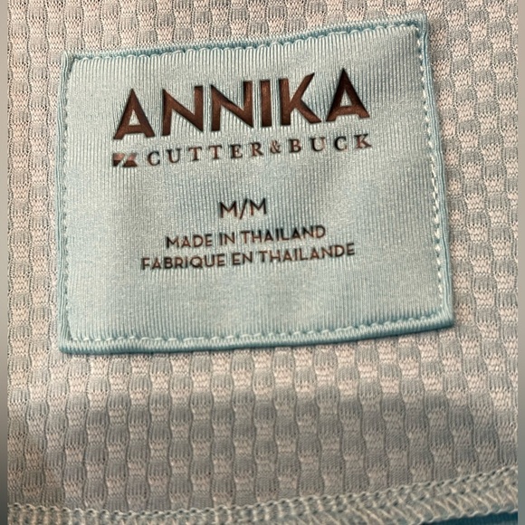 🔥⛳️Annika by Cutter & Buck sleeveless golf shirt size M. Light aqua color NICE - Picture 3 of 6